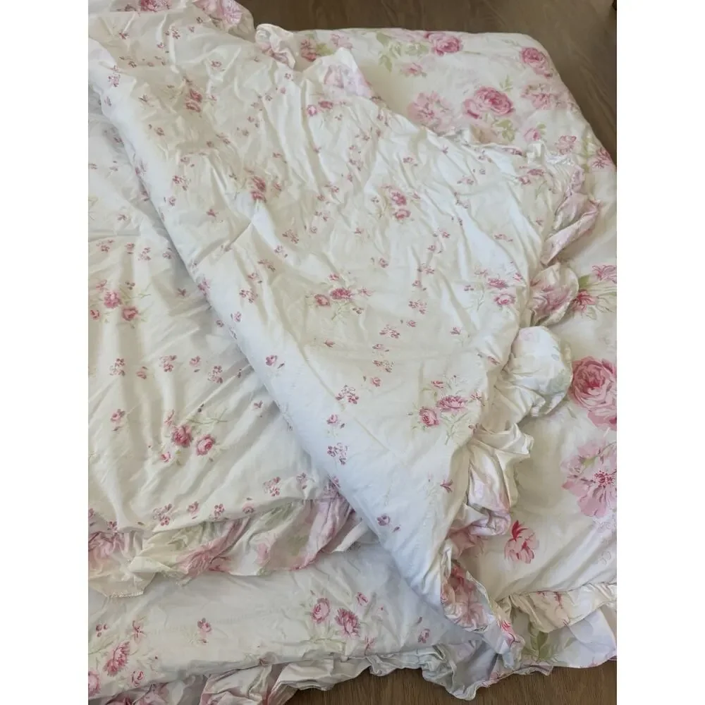 Rachel Ashwell Peony Shabby Chic Treasures Twin Comforter Set 9 Piece Vintage